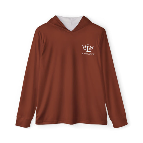 Brown Athletic Warmup Hoodie — Minimal Logo Sports Pullover